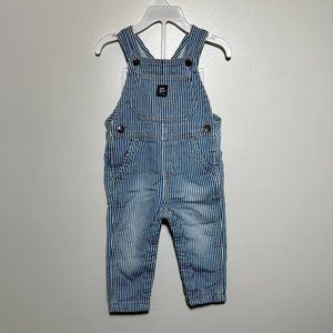 OshKosh B'Gosh | Baby Knit-Like Denim Overalls | Hickory Stripe | 12 months